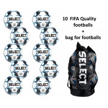 10 Football SELECT Contra (FIFA QUALITY) (SIZE 5) + Bag for footballs